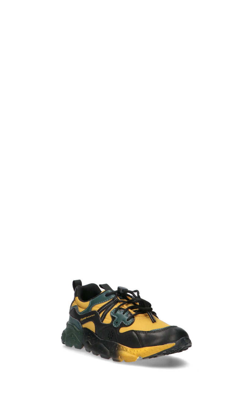 FLOWER MOUNTAIN by Naturino Sneaker ragazzo verde militare/nera/gialla