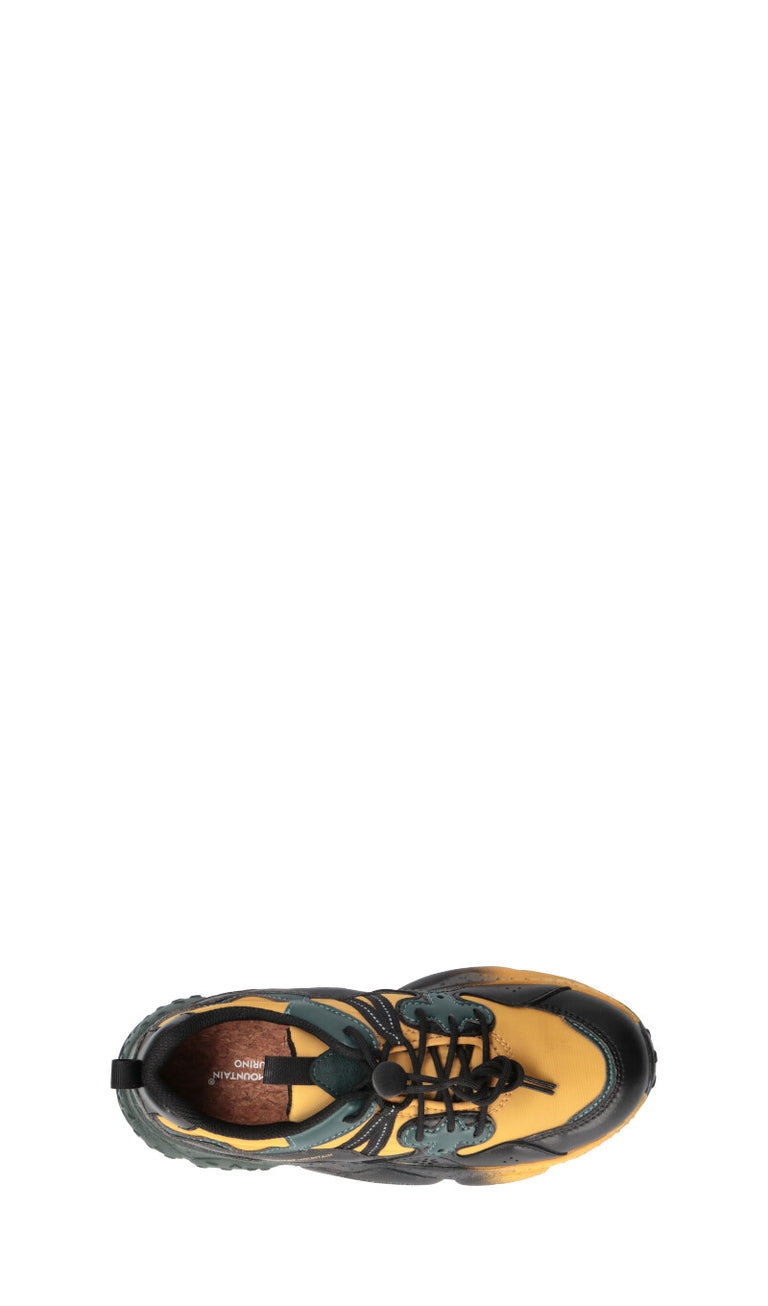 FLOWER MOUNTAIN by Naturino Sneaker ragazzo verde militare/nera/gialla