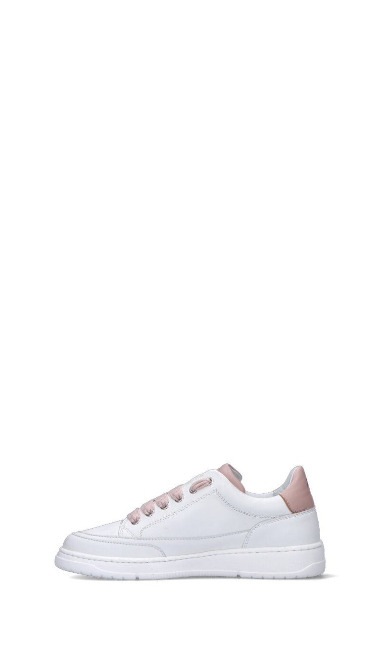 CANDICE COOPER. Sneaker donna bianca/rosa in pelle