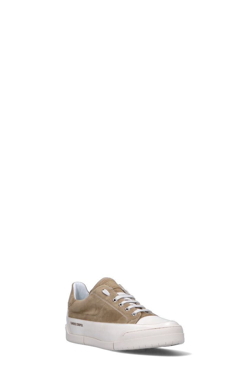 CANDICE COOPER. Sneaker uomo beige/bianca in suede