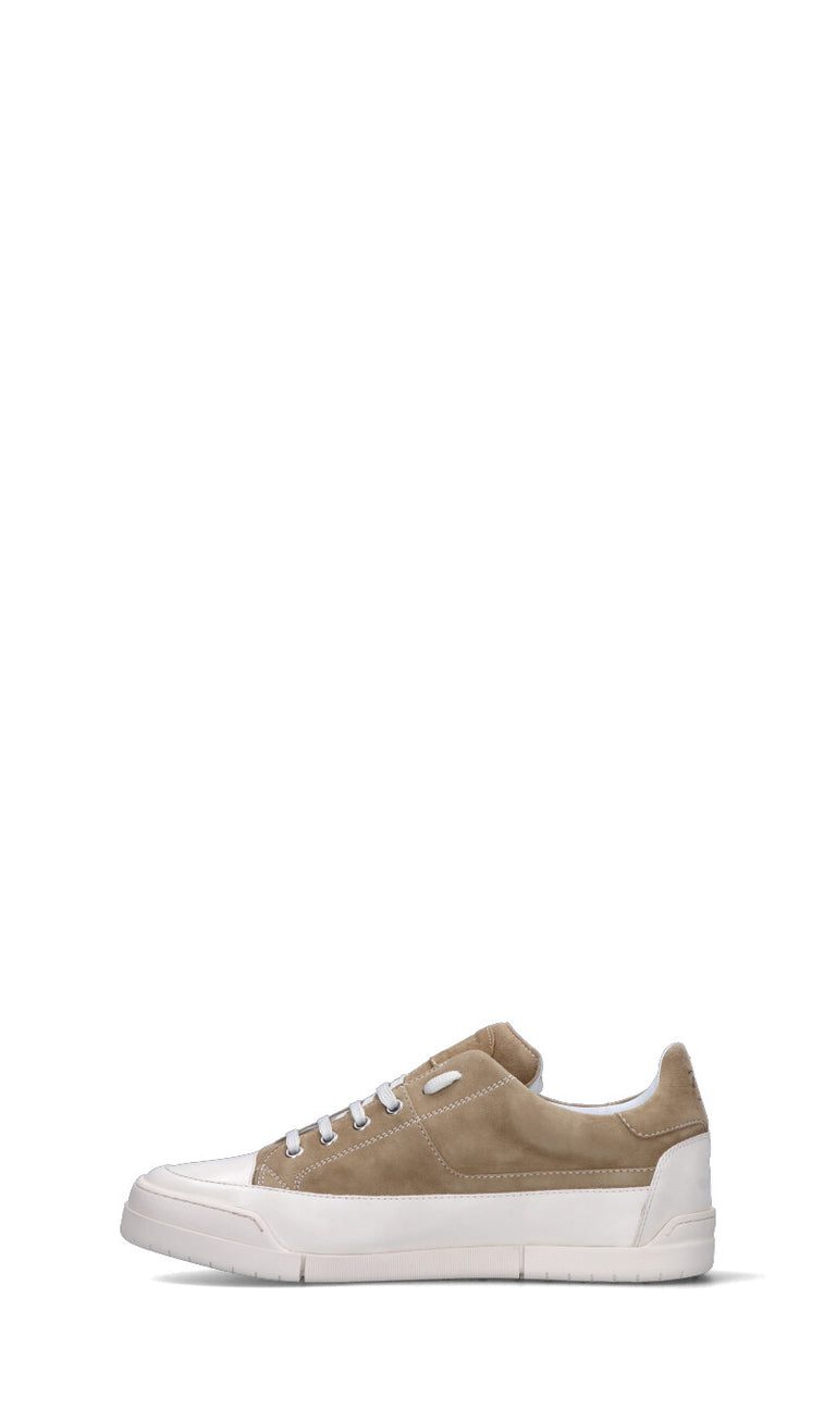 CANDICE COOPER. Sneaker uomo beige/bianca in suede