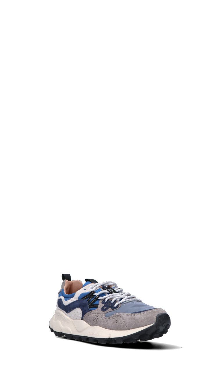 FLOWER MOUNTAIN Sneaker uomo grigia/blu in suede