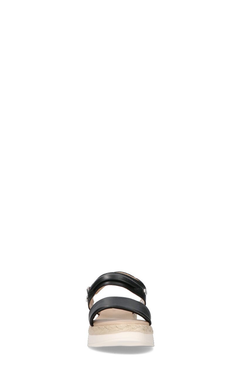 MELLUSO Sandalo donna nero in pelle