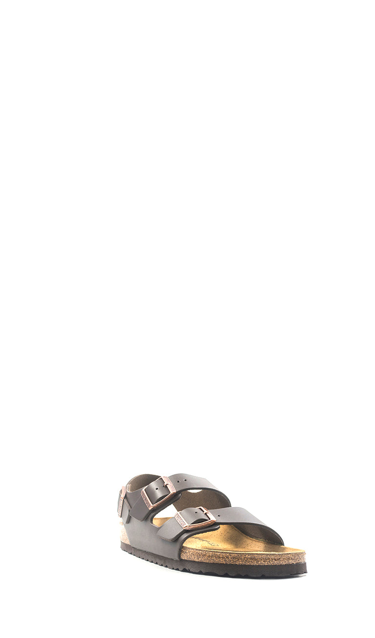 BIRKENSTOCK MILANO Sandalo uomo marrone in pelle
