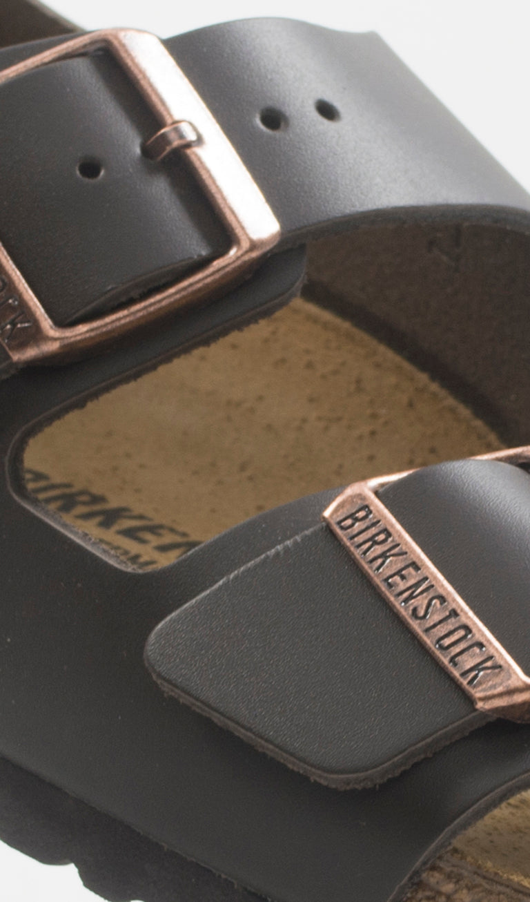 BIRKENSTOCK MILANO Sandalo uomo marrone in pelle