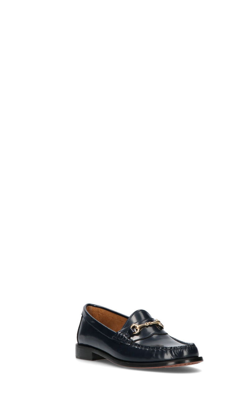 PHIL MELVIS Mocassino donna blu in pelle