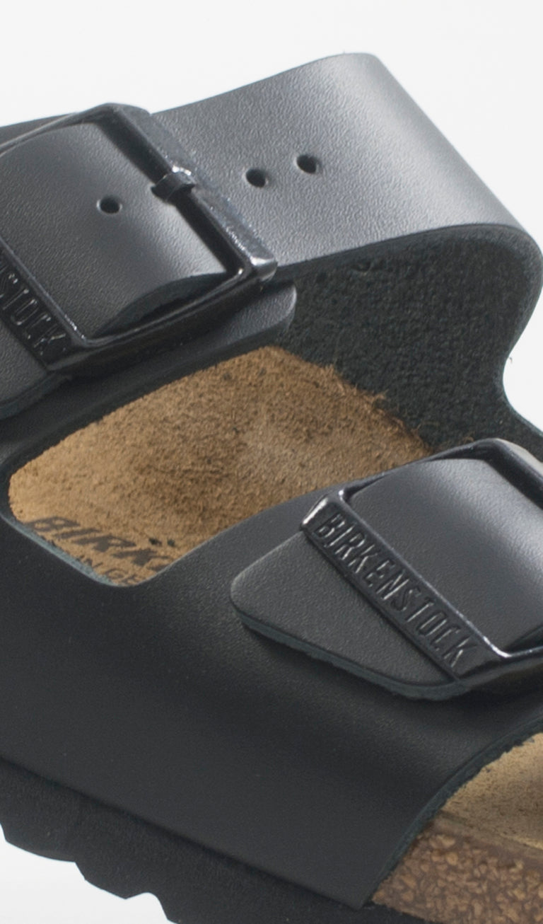 BIRKENSTOCK ARIZONA Ciabatta uomo nera in pelle