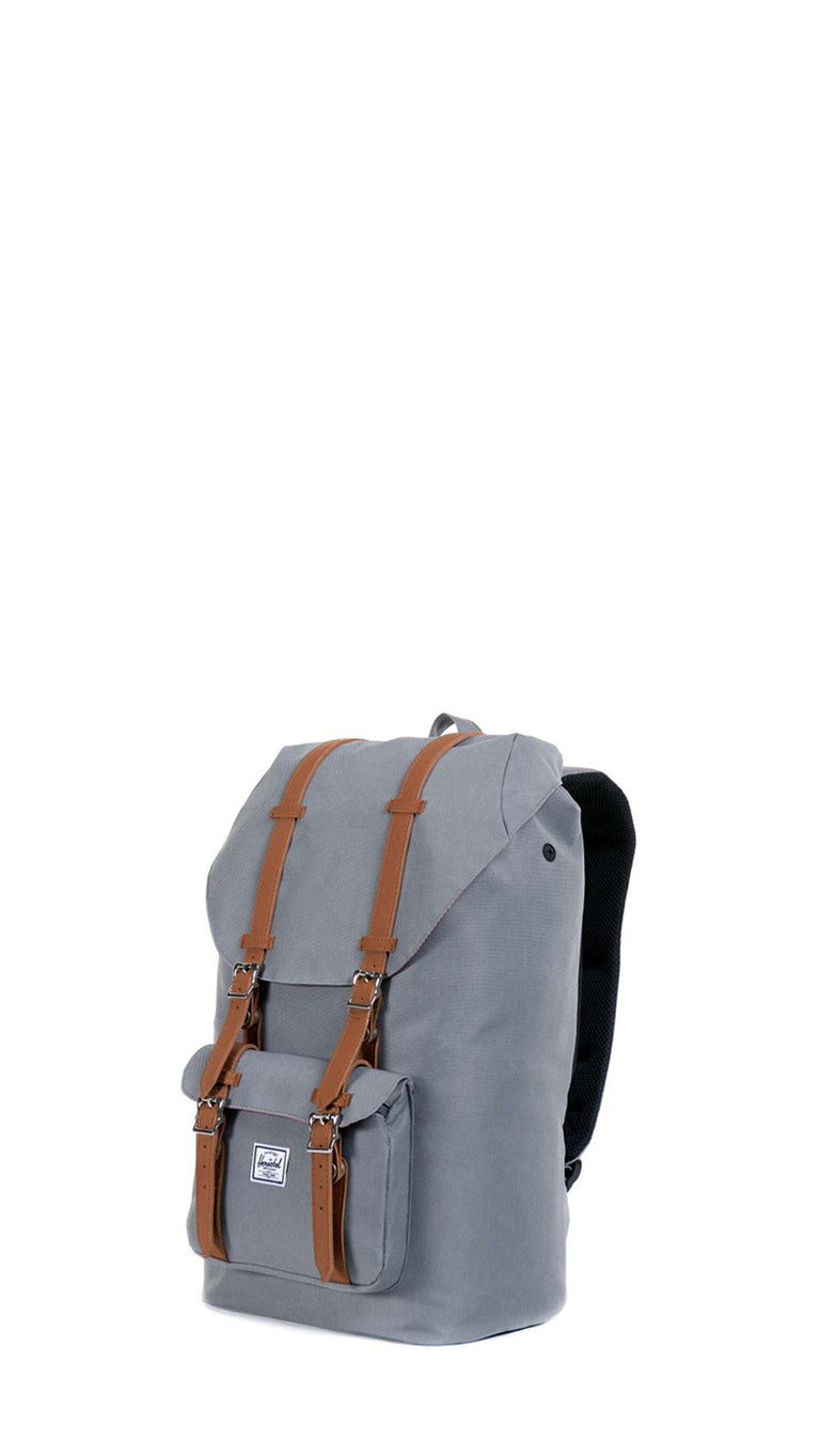 HERSCHEL LITTLE AMERICA Zaino grigio/cuoio in tessuto