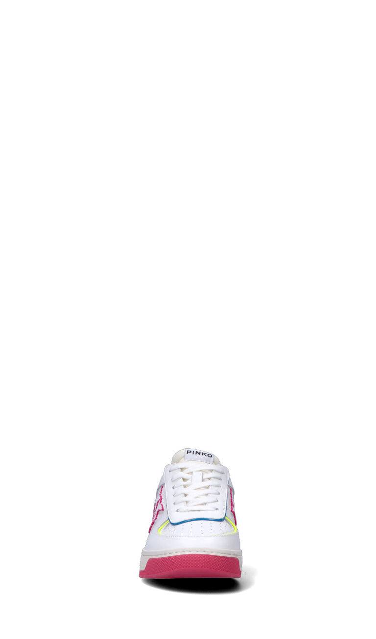 PINKO Sneaker donna bianca/rosa in pelle