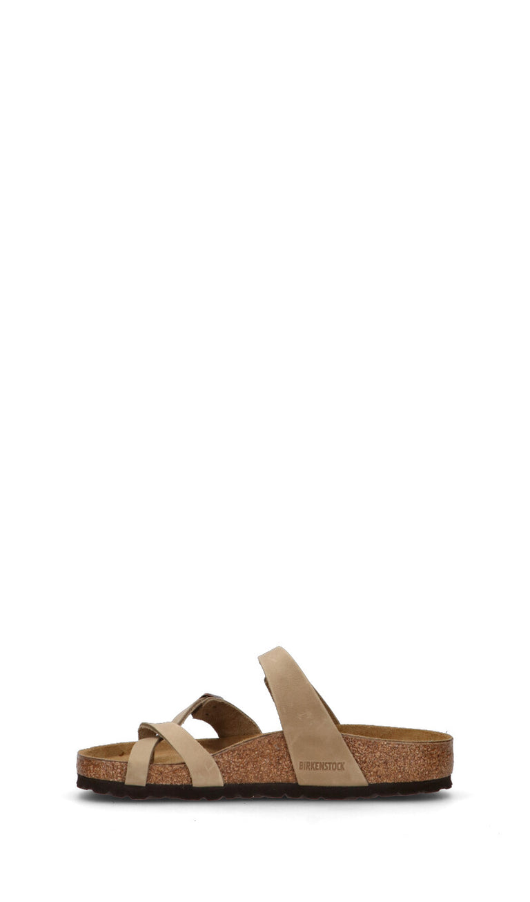 BIRKENSTOCK MAYARI Ciabatta donna grigia in pelle