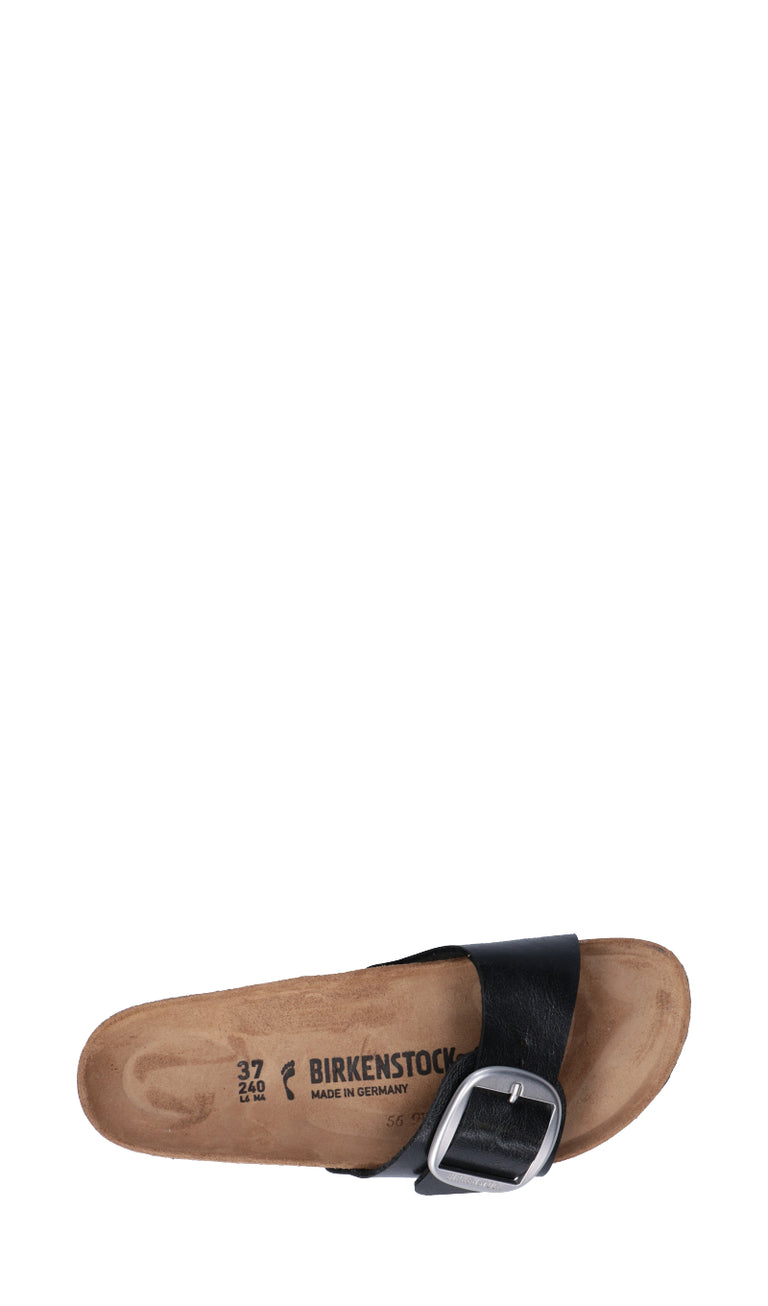 BIRKENSTOCK MADRID BIG BUCKLE Ciabatta donna nera in pelle