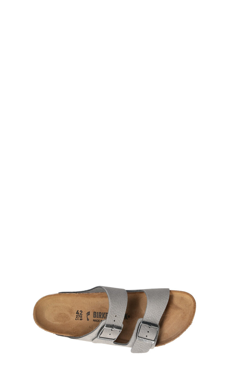 BIRKENSTOCK - ARIZONA BS Ciabatta uomo grigia in pelle