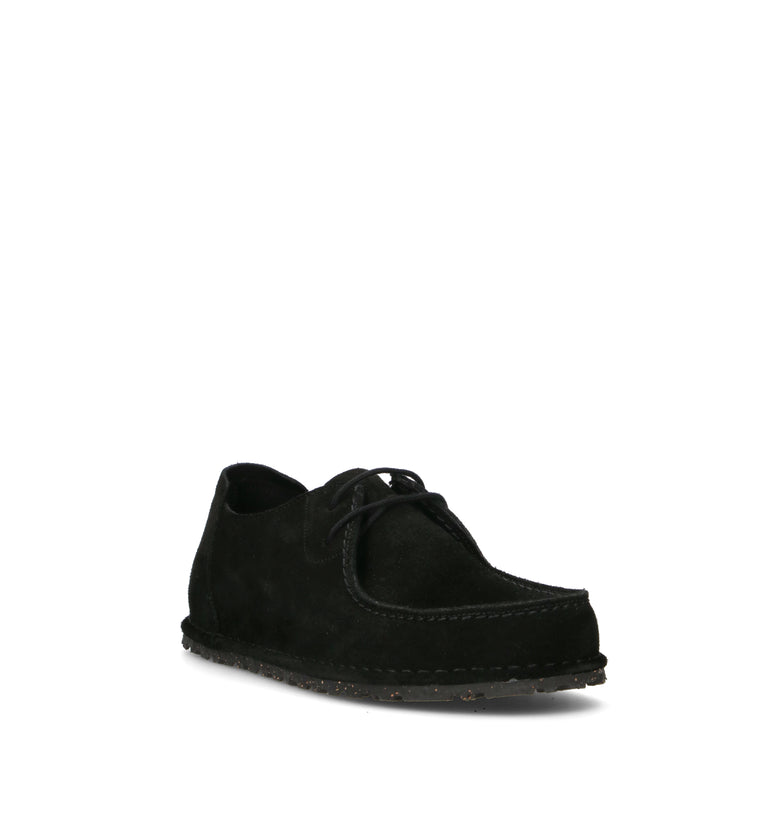 BIRKENSTOCK UTTI LACE Mocassino uomo nero in suede