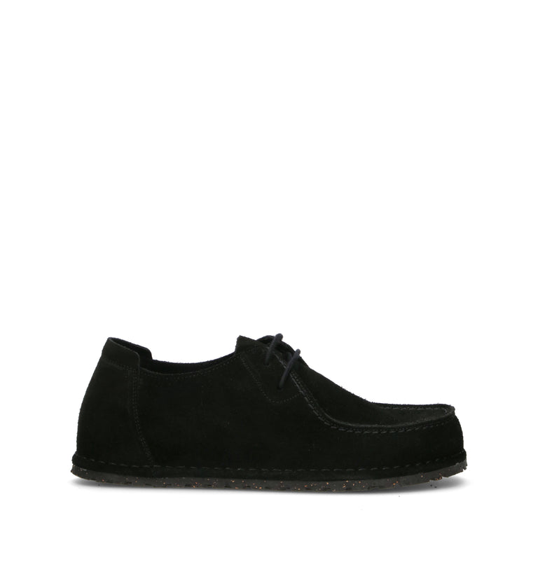 BIRKENSTOCK UTTI LACE Mocassino uomo nero in suede