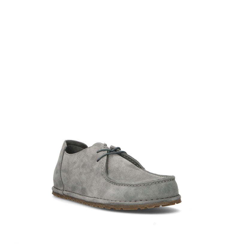 BIRKENSTOCK UTTI LACE Mocassino uomo grigia in suede