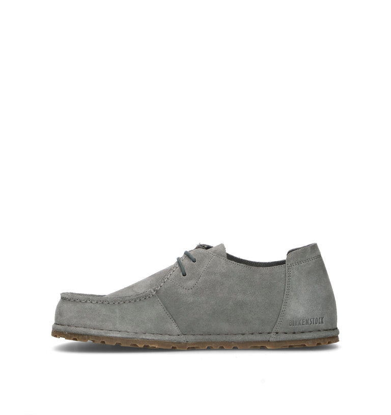BIRKENSTOCK UTTI LACE Mocassino uomo grigia in suede