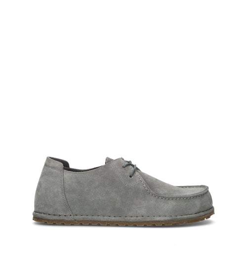 BIRKENSTOCK UTTI LACE Mocassino uomo grigia in suede