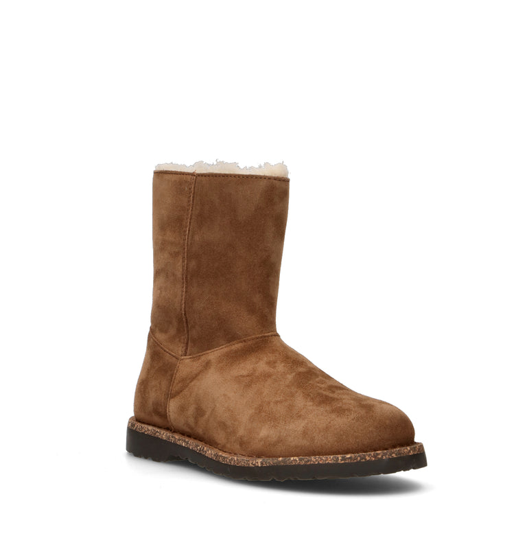 BIRKENSTOCK UPPSALA ZIP SHEARLING Trinchetto donna marrone in suede