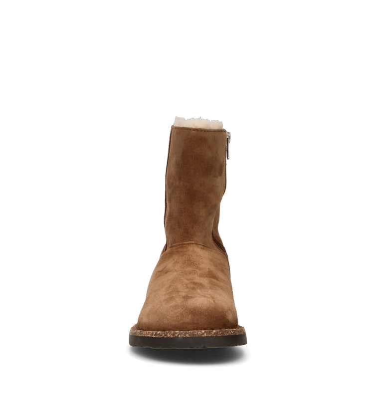 BIRKENSTOCK UPPSALA ZIP SHEARLING Trinchetto donna marrone in suede