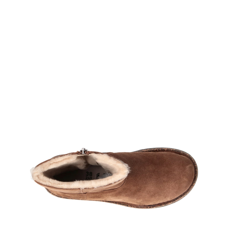BIRKENSTOCK UPPSALA ZIP SHEARLING Trinchetto donna marrone in suede