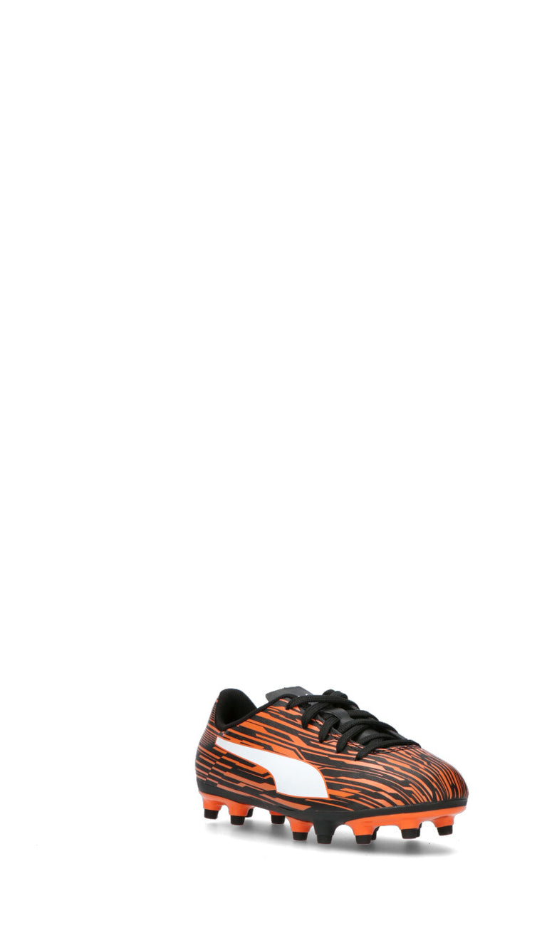 PUMA RAPIDO III FG/AG JR Scarpa calcio ragazzo nera/arancio