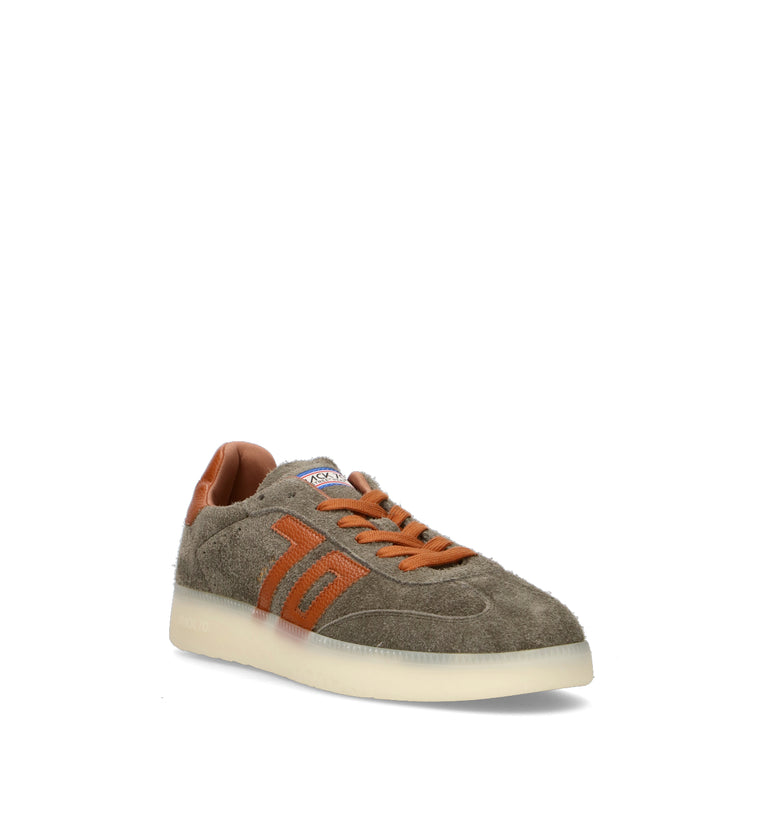 BACK 70 Sneaker uomo grigia/marrone in suede