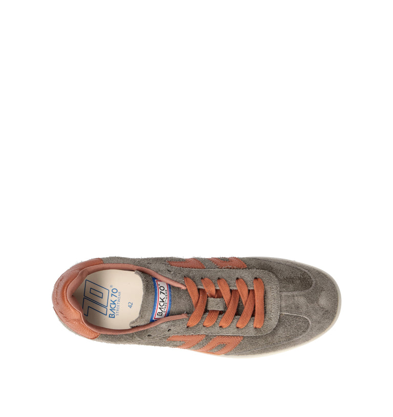 BACK 70 Sneaker uomo grigia/marrone in suede