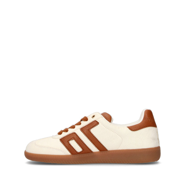 BACK 70 Sneaker donna bianca/marrone in cavallino