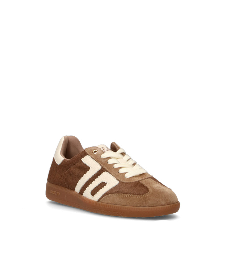 BACK 70 Sneaker donna marrone in cavallino