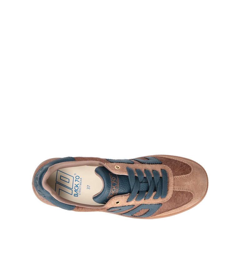 BACK 70 Sneaker donna marrone in cavallino