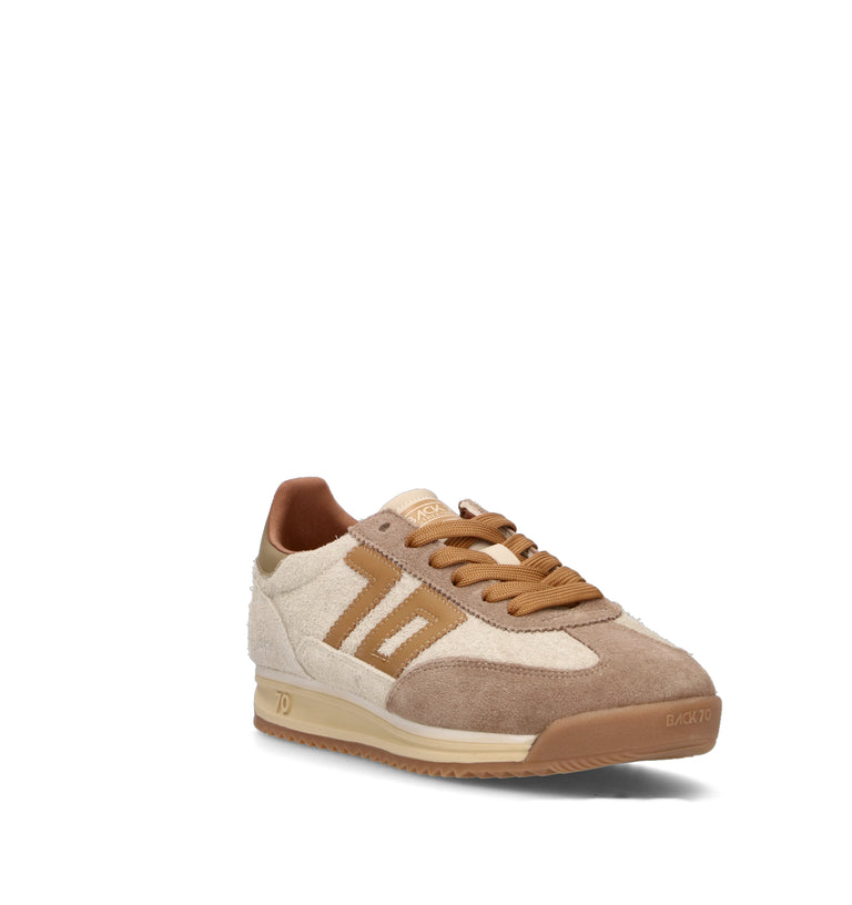 BACK 70 Sneaker donna beige in suede