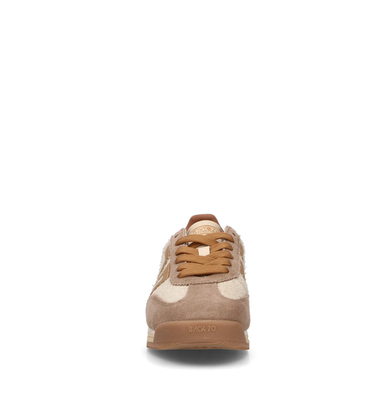 BACK 70 Sneaker donna beige in suede