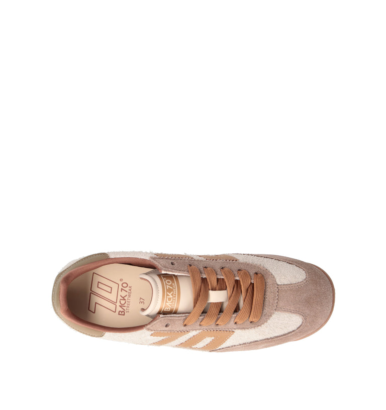 BACK 70 Sneaker donna beige in suede