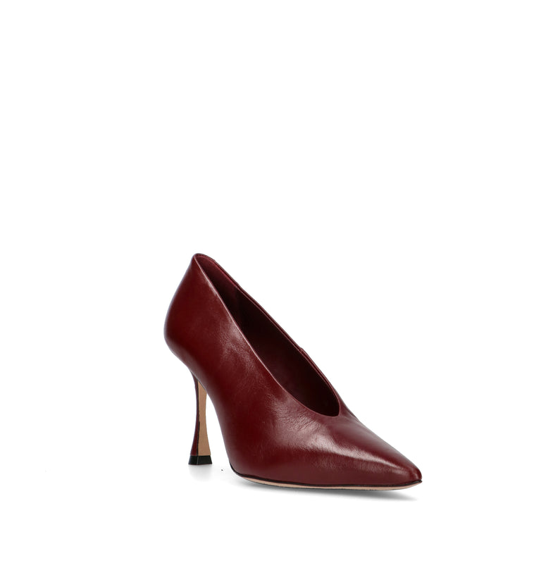 VICENZA Décolleté donna bordeaux in pelle