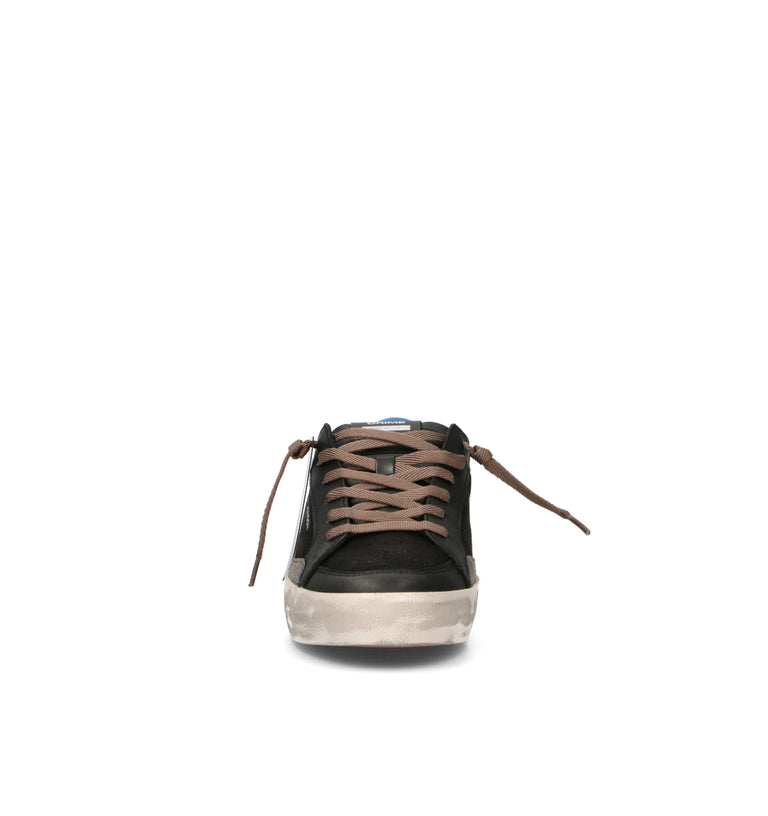 CRIME Sneaker uomo nera in pelle