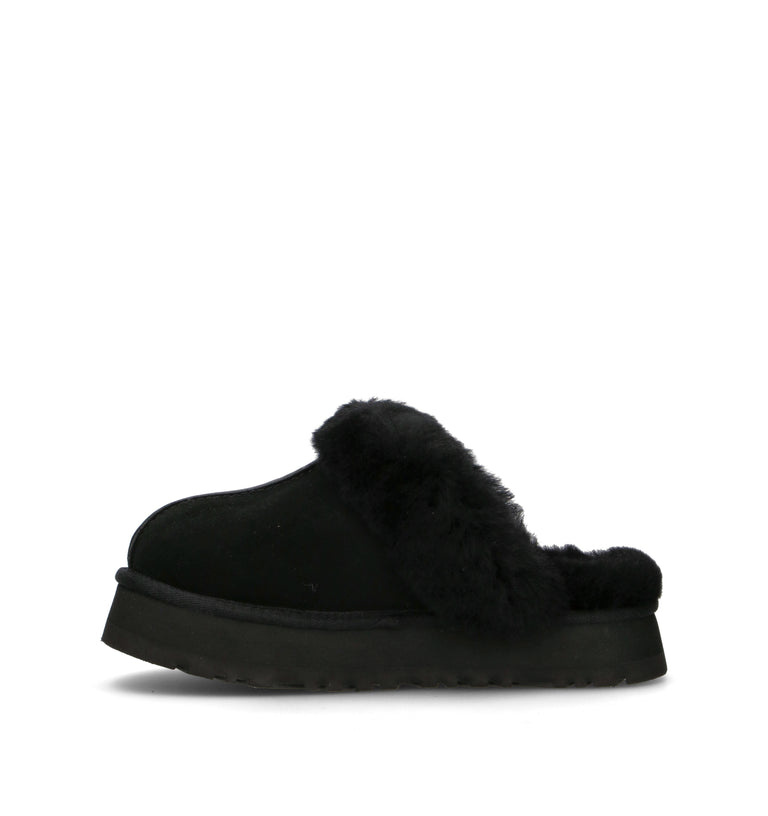 UGG W DISQUETTE Ciabatta donna nera in suede
