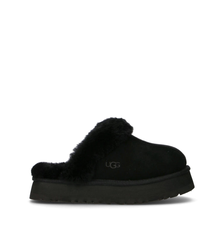 UGG W DISQUETTE Ciabatta donna nera in suede
