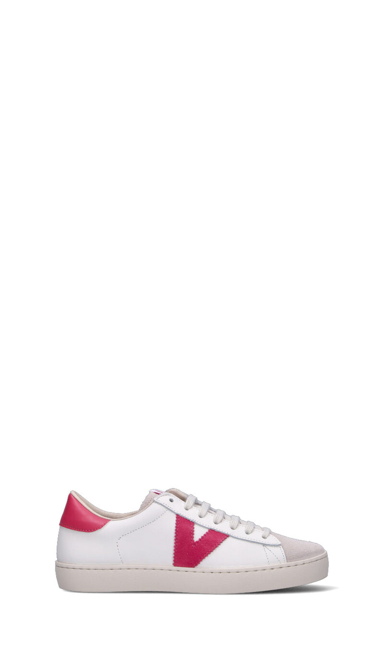 VICTORIA Sneaker donna bianca/rosa in suede