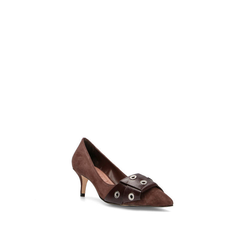 VICENZA Décolleté donna marrone in suede