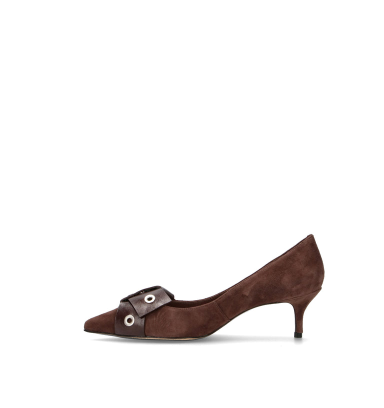 VICENZA Décolleté donna marrone in suede