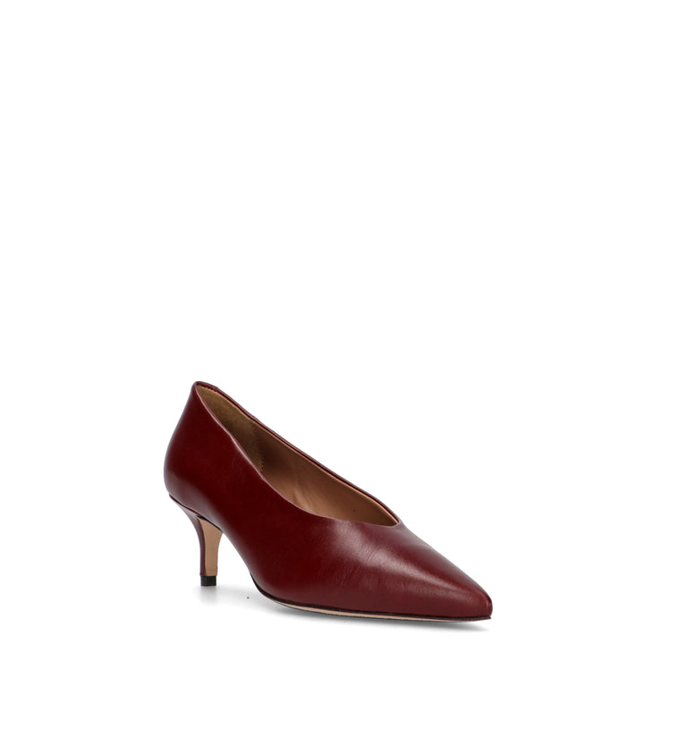 VICENZA Décolleté donna bordeaux in pelle