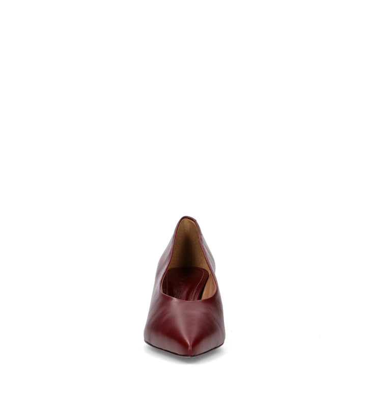 VICENZA Décolleté donna bordeaux in pelle