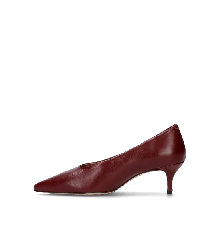 VICENZA Décolleté donna bordeaux in pelle