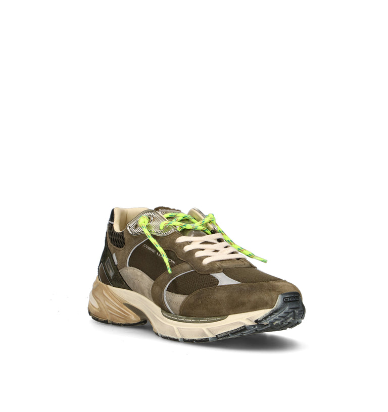 CRIME Sneaker uomo militare