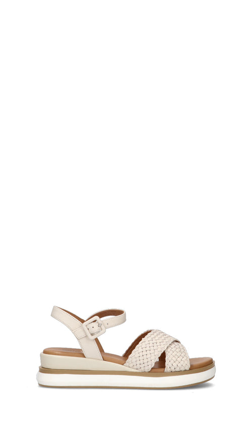 INUOVO Sandalo donna crema in pelle
