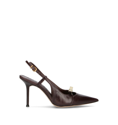 VICENZA Slingback donna marrone in pelle