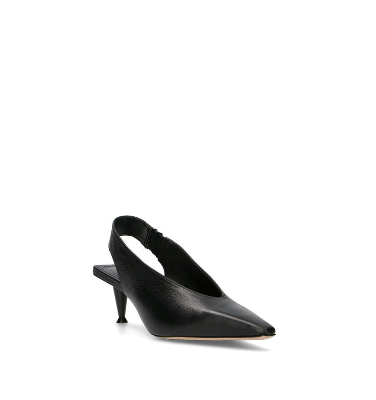 VICENZA Slingback donna nera in pelle