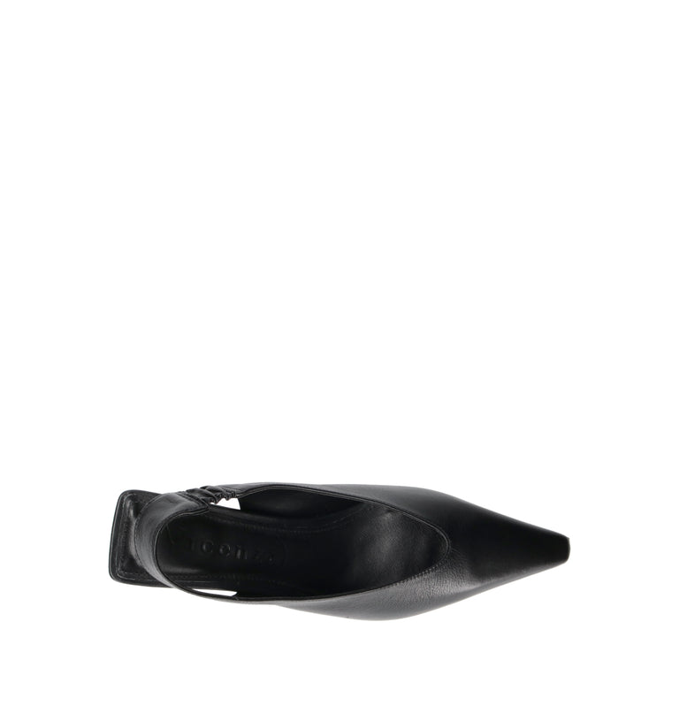 VICENZA Slingback donna nera in pelle