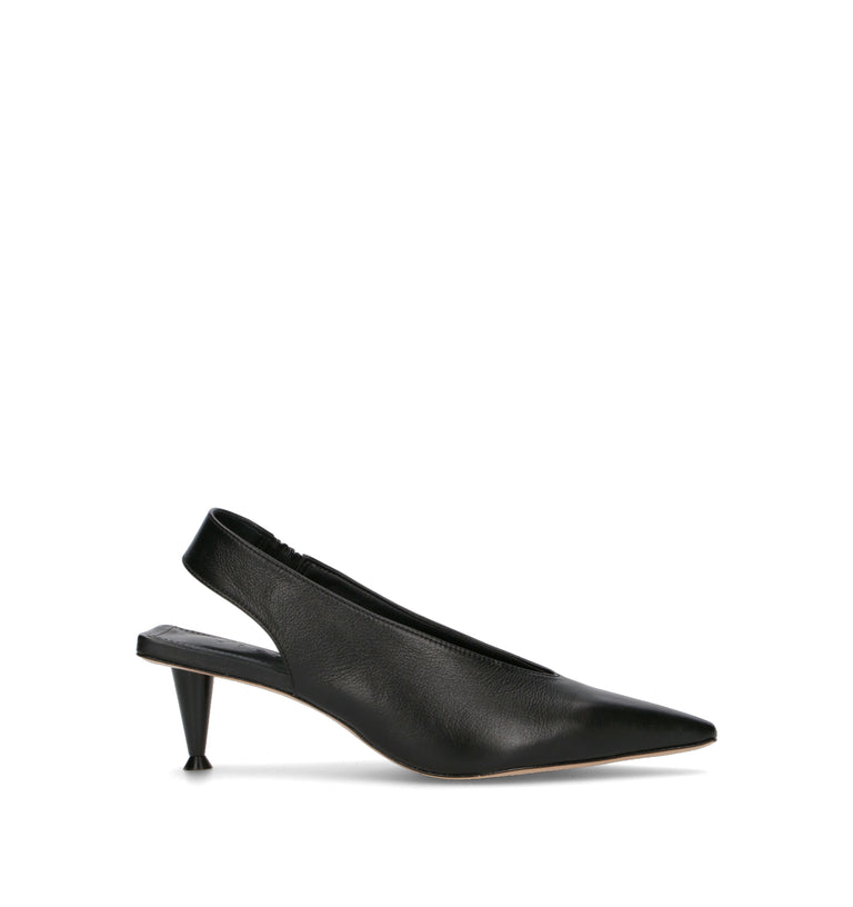 VICENZA Slingback donna nera in pelle