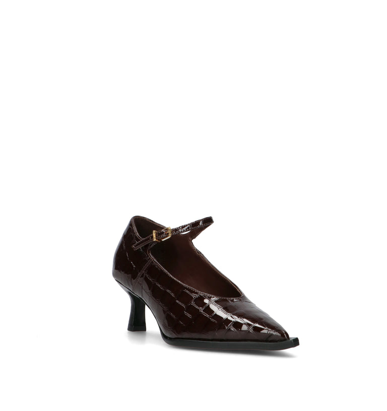 VICENZA Décolleté donna marrone in pelle